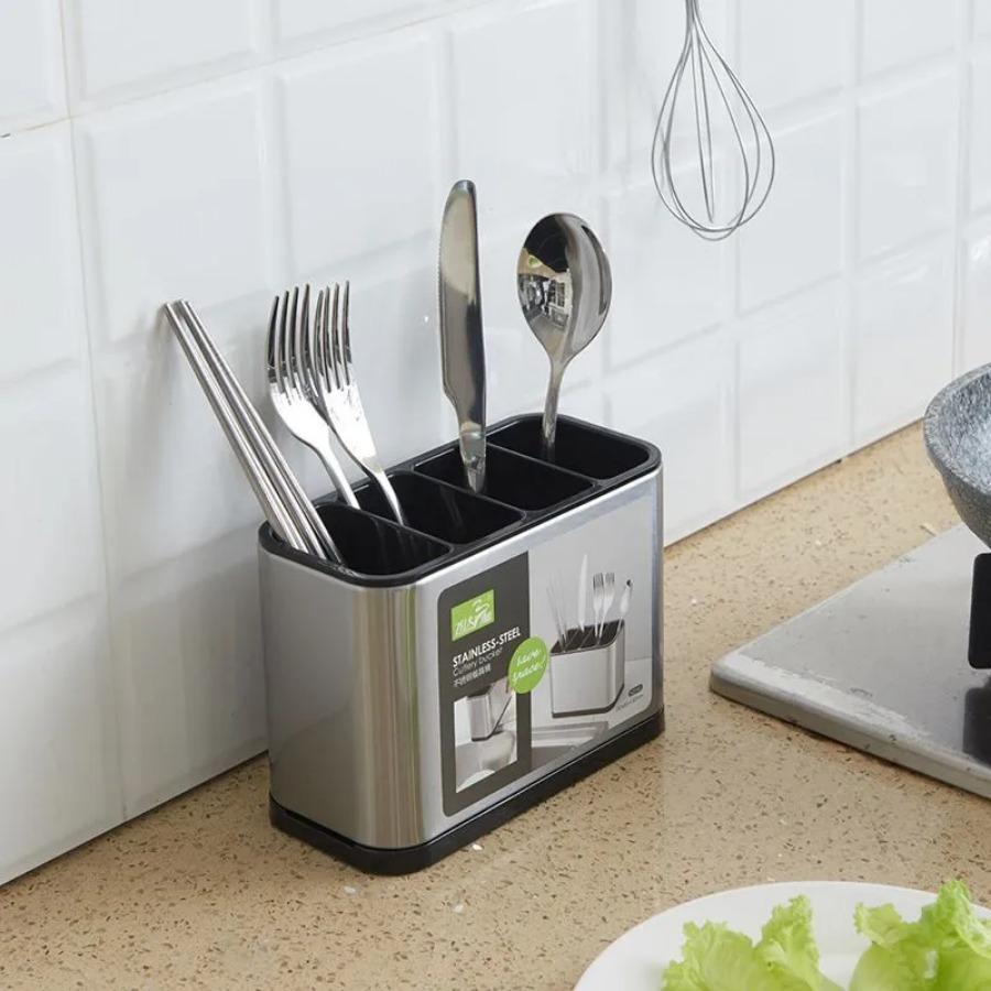 Stainless Steel Tableware Rack Drain Storage Box