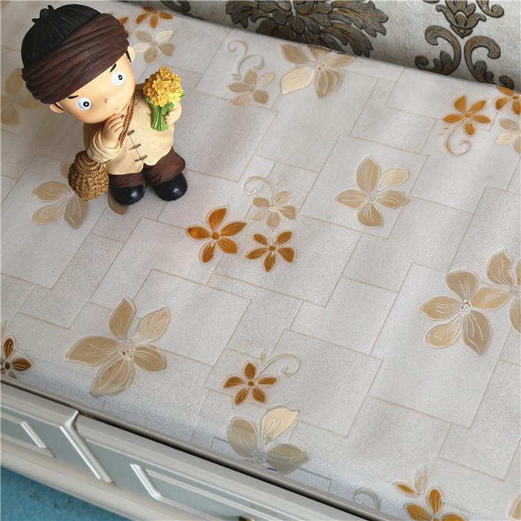 0.8mm Soft Glass PVC Waterproof Oil-proof Heat-resistant Dining Table Protector