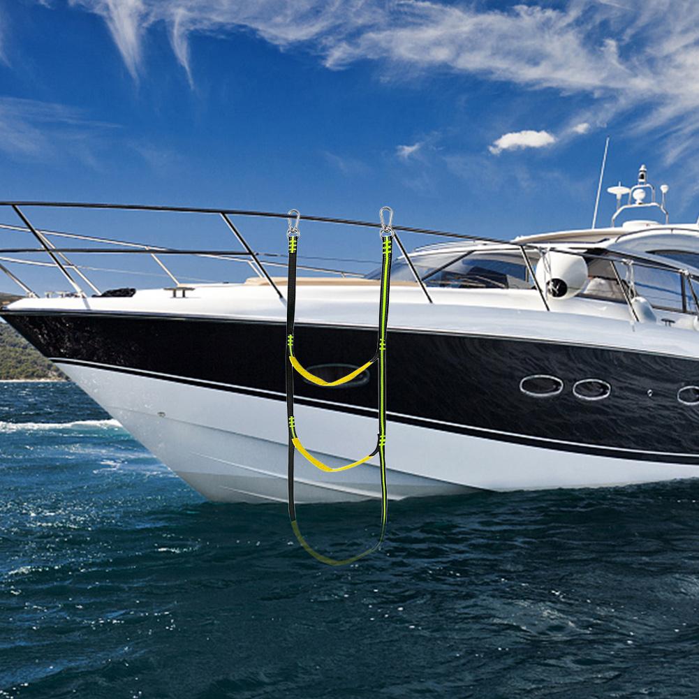 3/4/5 Step Boat Rope Ladder Soft Assist Boat Folding Ladder Stretchable Portable Rope Ladder for Motorboat Yacht Inflatable Boat