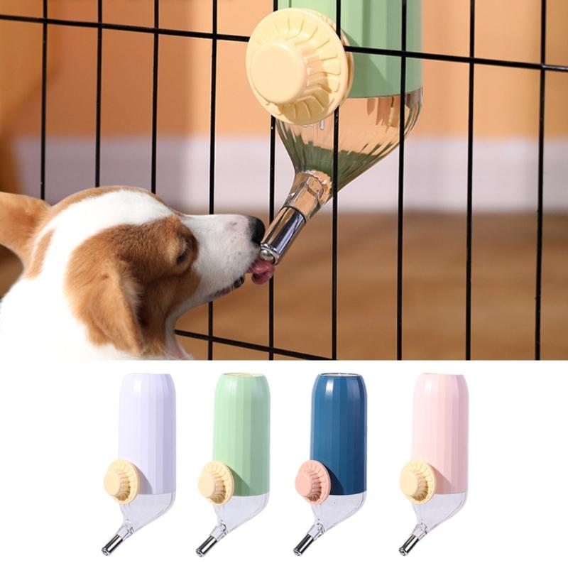 Plastic Water Feeder Bottle Hangings Dispenser Drinker Hamster Cat Dogs Drinking Stainless Steel Pipes Water Dispenser