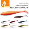 MEREDITH 3.15 "Absolut Minnow Esche da pesca 3.7g 80mm 10 pezzi Paddle Tail Lure Wobbler Esche da pesca Pesca artificiale Verme morbido