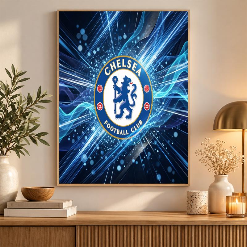 Chelsea FC Diamond Painting Kit 5D Full Drill DIY Diamond Mosaic Wall Art Home Decor