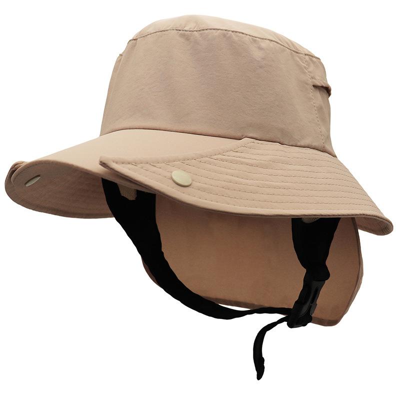 New fashion fisherman hat couple big eaves detachable stackable trekking wild adventure fishing neck protection surf basin hat