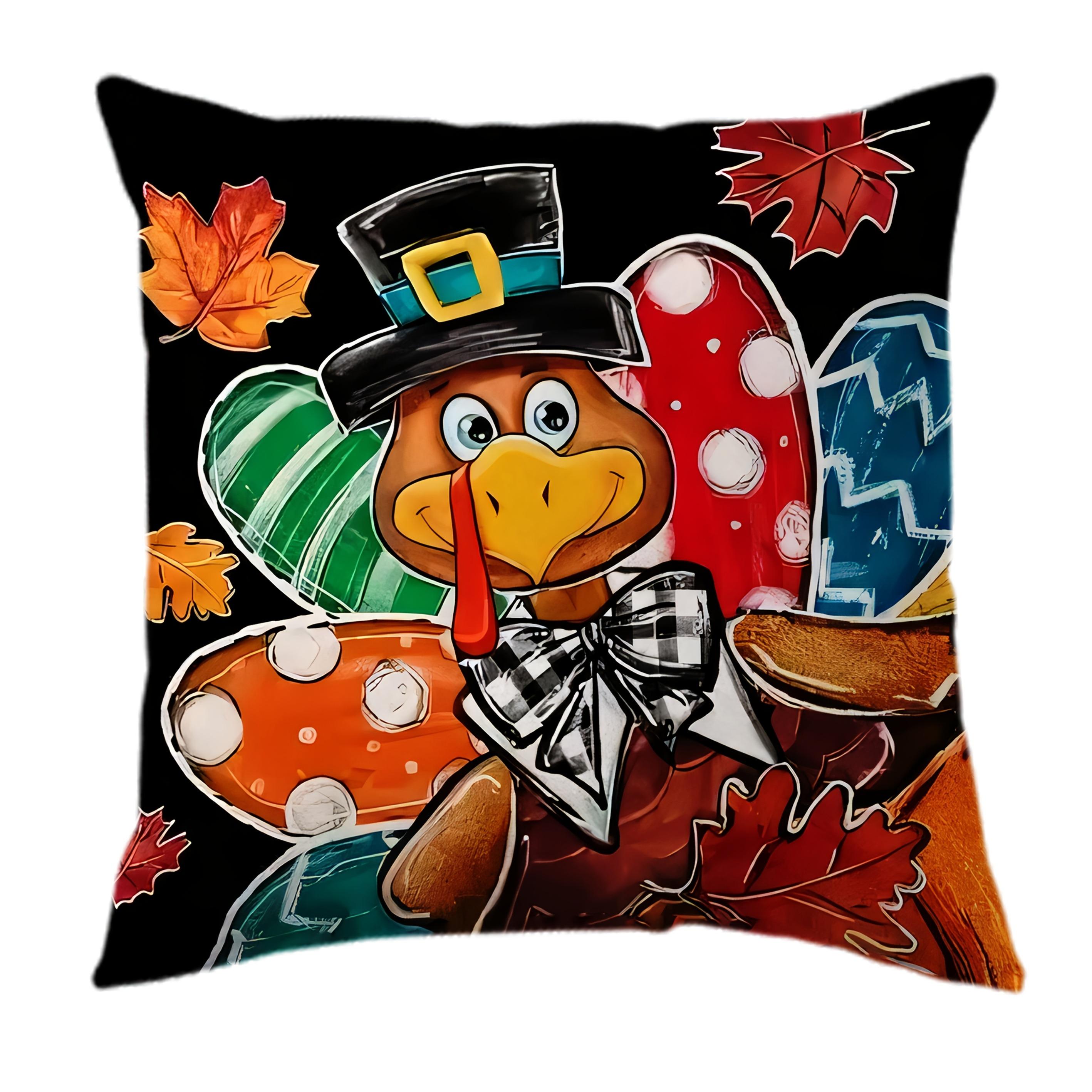 

Домашний декор Узор ко Дню Благодарения Декоративные наволочки с узором Наволочка для подушки Подходит для дивана Спальни Автомобиля Наволочка 45x45cm