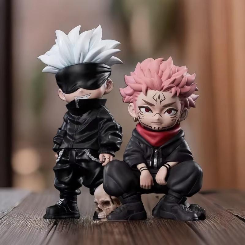 Generic Jujutsu Kaisen Anime Action Figure Satoru Gojo And Sukuna Lord Of The Curse Chibi Pvc Model Doll Toys Collection