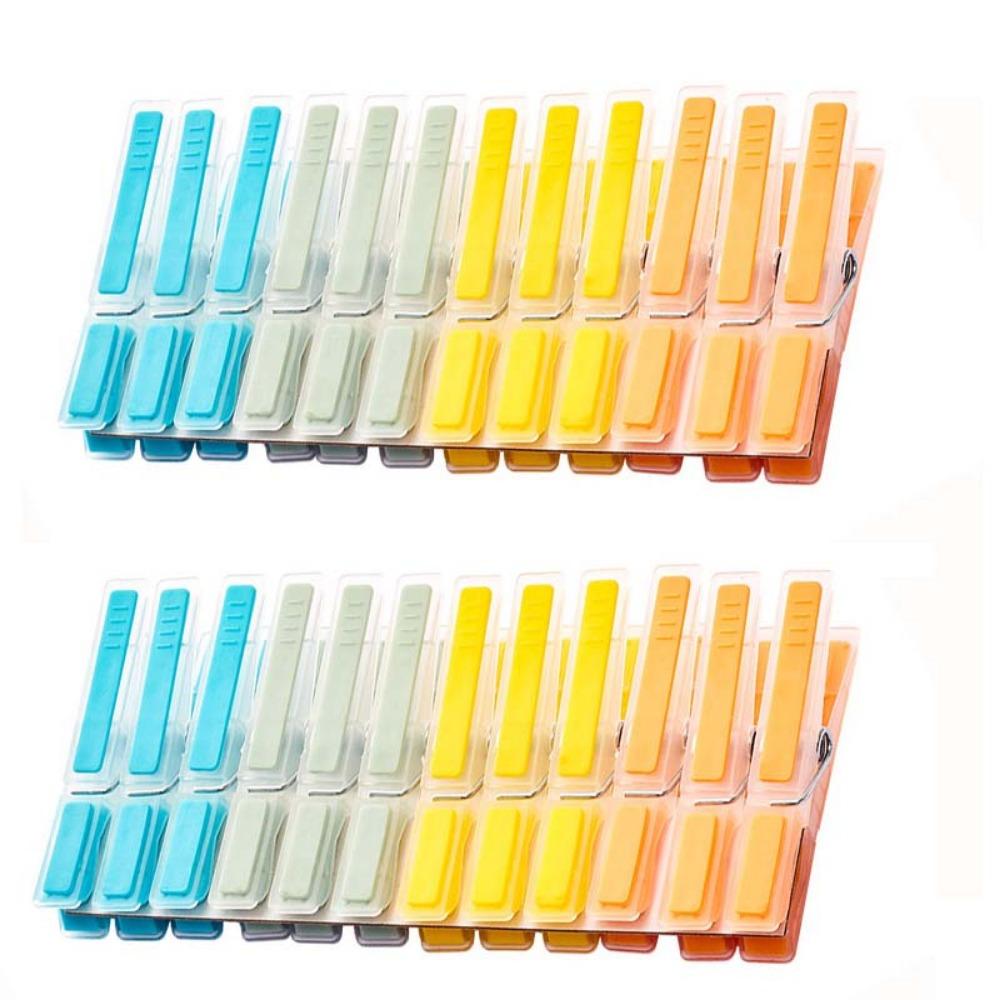 

24Pcs Windproof Laundry Clips Soft Plastic Washing Pegs Socks Underwear Drying Rack Washing Line 24Pcs