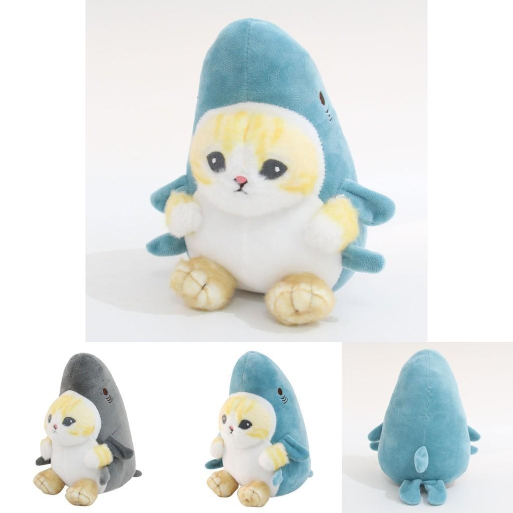 Soft Cat Shark Plushie Doll Kawaii Toy For Kids Pillow Decor Room