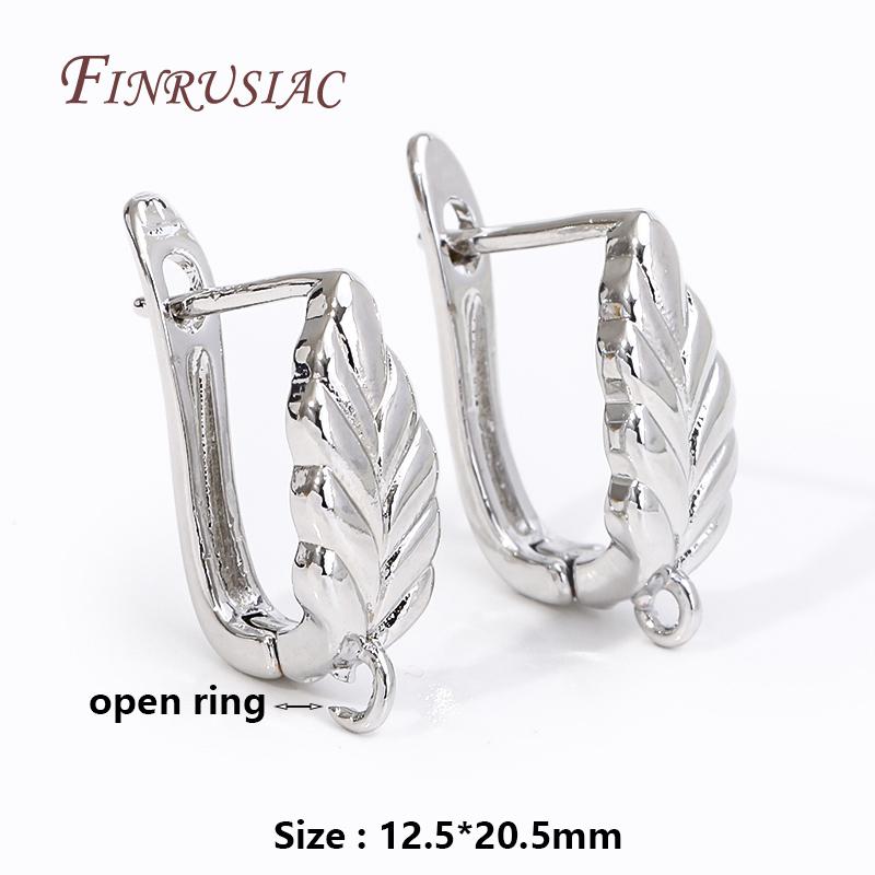 

DIY Earring Accessories 18K Gold Plated Copper Material Anti-Allergy Earwire Fastener High Quality Earring Clasps Fittings 1 pair