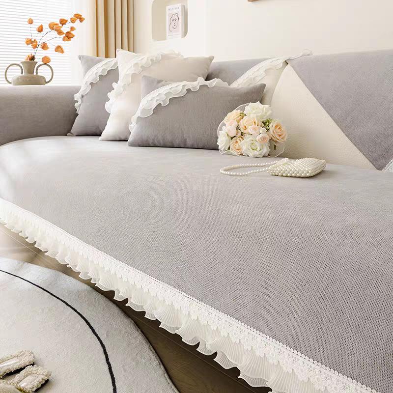 French Style Sofa Cushion Universal In All Seasons, New Non-slip Leather Sofa Cover Cover Cloth Towel Seat Cushion