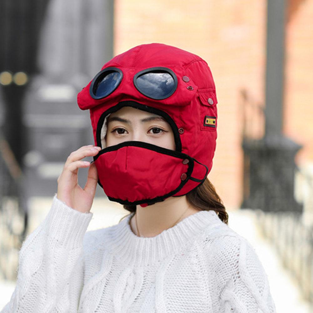 Winter Cycling Glasses Ear Protection Face Protection Hat Thickened Wind-proof Hat