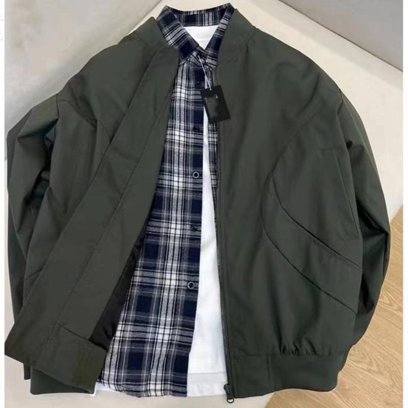 Men's Cross-Border Casual Baseball Jacket - Light Mature Style, Street Cool, Loose Fit, Spring/Autumn Trendy Outerwear.