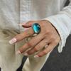 IngeSight.Z Bohemia Transparent Multicolour Resin Ring for Women Punk Exaggerate Geometric Chunky Ring Daily Jewelry Accessories