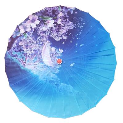 Handmade Silk Cloth Women Umbrella Rain Proof Decorative Chinese Oil Paper Umbrella Waterproof Flower Oil Paper Umbrella Party