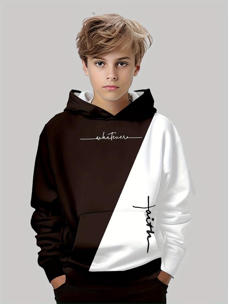 Dětské oblečení Mikiny s dlouhým rukávem Dětské oblečení Chlapecká móda Jednoduchý potisk Ležérní Dětské oblečení na podzim Outdoorové oblečení Topy
