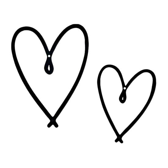 

2 шт. Металлическое украшение на стену в виде сердца любви, полая форма сердца, настенная скульптура, домашний декор для гостиной, спальни, подвесное украшение S Sets