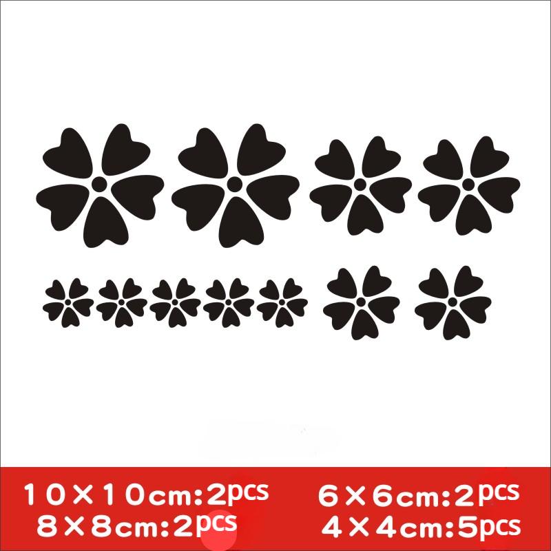 11pcs Sakura Car Stickers DIY Auto Fender Body Bumper Cover Scratch Decoration Flower Vehicle Accessories Durable Vinyl Decals