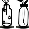 Vase Set 3 Pieces Modern Aesthetic Metal Art Statue Wall Art Table Vase Home Decor for Bedroom Living Room Kitchen Farmhouse