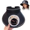 Adjustable Sun Visor Hat Solar Powered Fan Beach Sunshade Hat Portable Outdoor Visor Hat  For Women