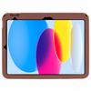 For iPad (2025)/10.9 (2022) Silicone Case Bear Kickstand Tulip Tablet Cover