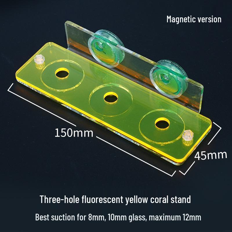 Fluorescent Acrylic Coral Propagation Base with Suction Cups for SPS and Soft Corals.
