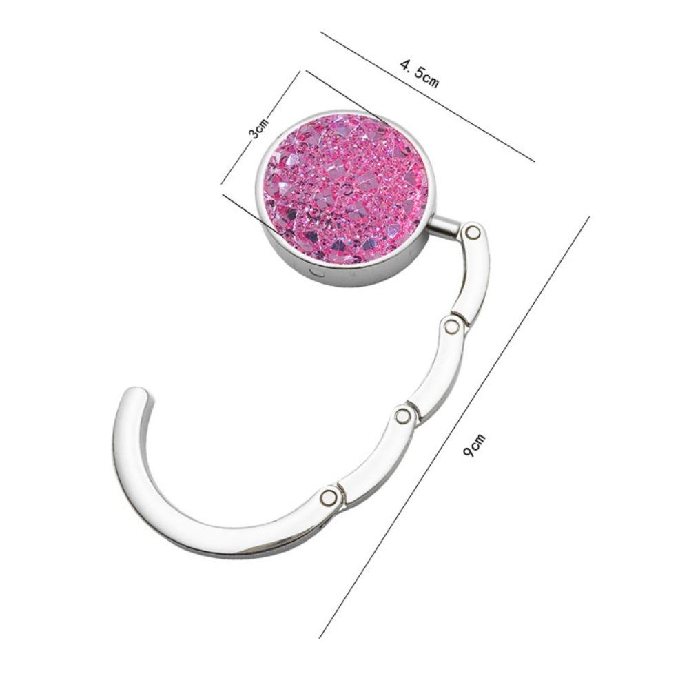 Round Bag Hook Holder Aluminum Alloy Handbag Hook Portable Folding Hook  Women