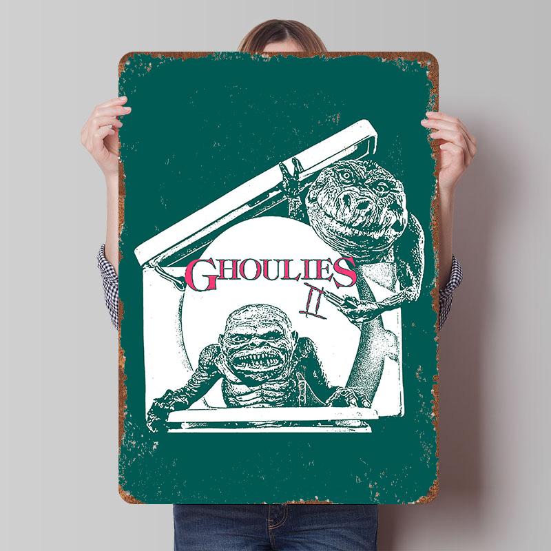 

80s Creature Metal Poster Customized Wall Art Retro Vintage Tinplate Signs for Setup Decorations Aesthetic Room Decor Men Home 7.9x11.8In(20x30cm)