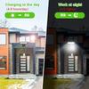 Solar OutdoorLights Motion Sensor with Control Security Flood Waterproof Light 4 Modes 90 LEDs Wall Lights for Porch Yard Garden