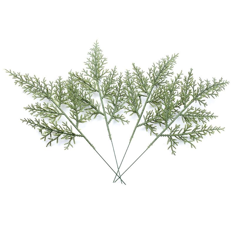 10pcs Artificial Plant Pine Needle Cypress leaves Plastic Christmas Tree Wreaths Home Outdoor Garden Diy Scrapbook Wedding Decor