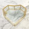 Flip Love Heart Shaped Geometric Glass Jewelry Box Glass Ring Box Multifunctional Jewelry Display Box