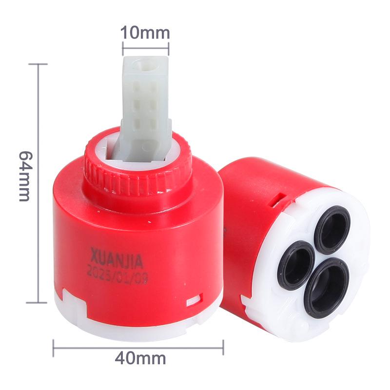 Dual Temperature Ceramic Basin Faucet Valve: Durable Hot & Cold Mixing Cartridge