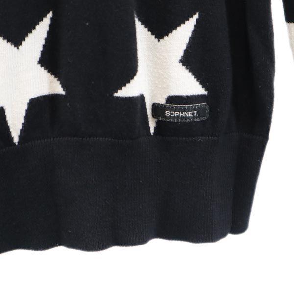 SOPHNET. Long sleeve sweater S Black series knit Men's Used