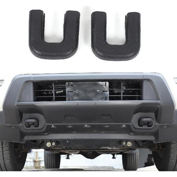 Daeiclru Tow Hook Covers Compatible with Nissan Frontier 2022-2025, Tow Hook Protector Front Bumper Tow Hook Rubber Sleeve Protective Cover Exterior чёрный