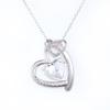 Exquisite necklace with heart-shaped pendant, "embrace of mother and child" jewelry, elegant accessories for women on mother's day