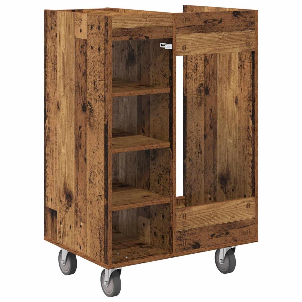 Golftafelkast met Wielen Rustieke Houtlook 65 x 45 x 98 cm