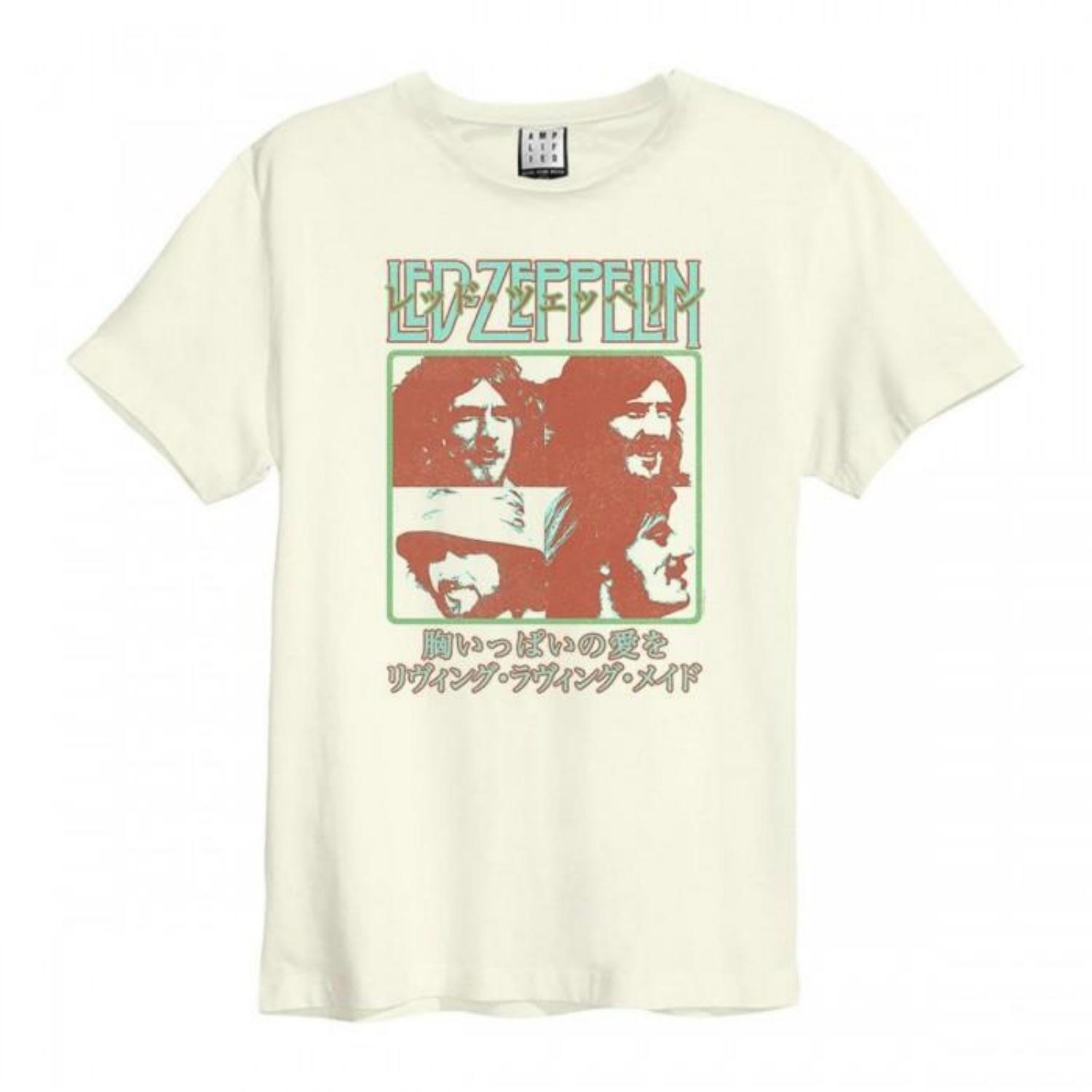 Amplified Unisex Adult Japan Poster Led Zeppelin T-Shirt S