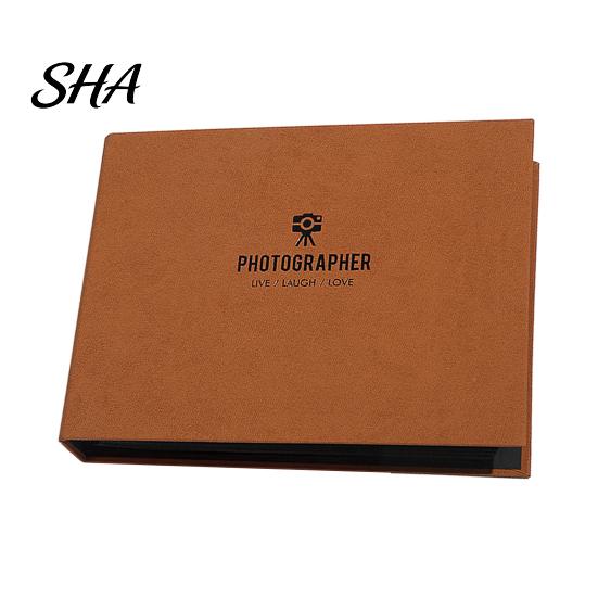Anti-fouling Photo Album Scrapbook, Horizontal Loose-Leaf with Waterproof Thickened Film Pages, Memory Keeping Book Flat-Lay Design Refillable