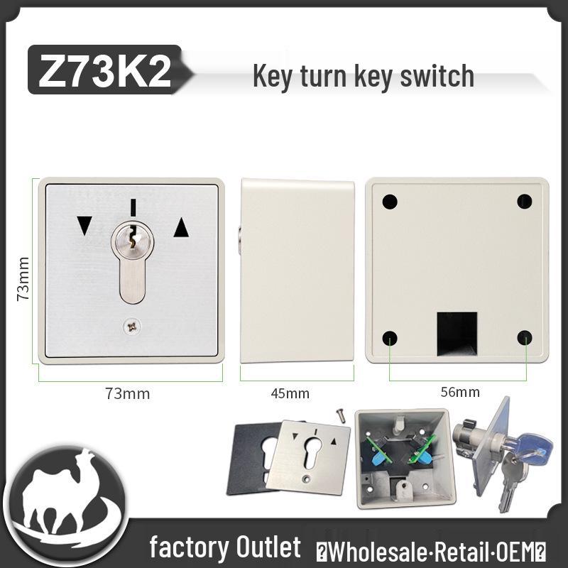 Narrow Frame Metal Exit Button Switch, Surface Mounted, Self-Resetting, Normally Open/Closed, Mini Type with Back Box.