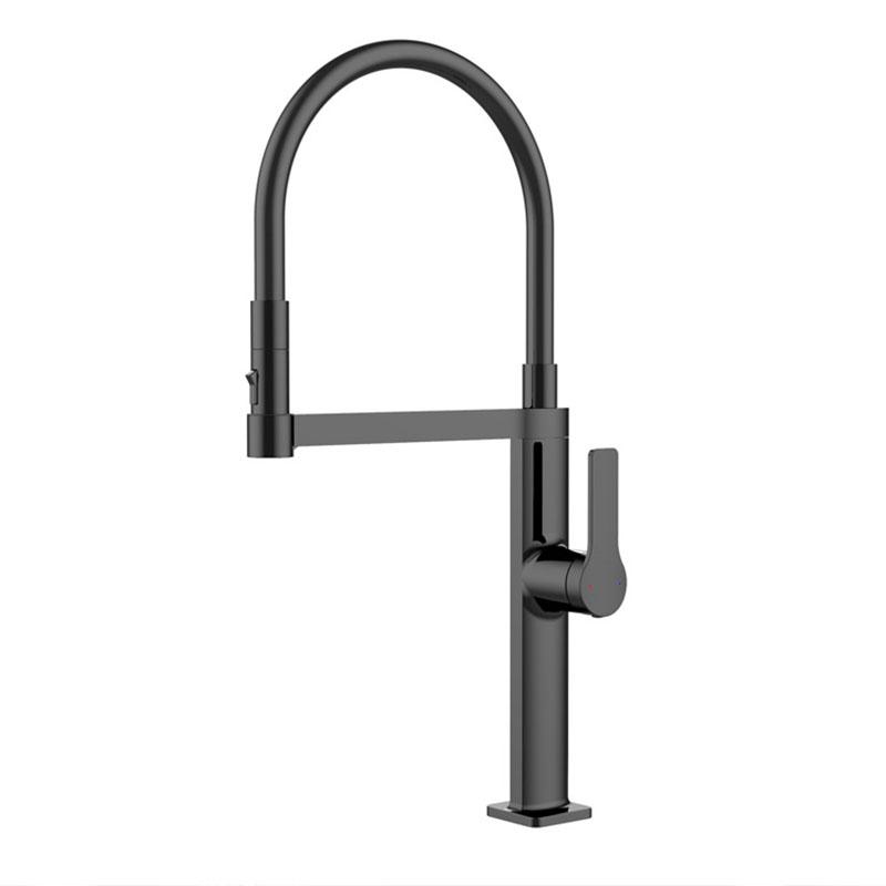 

Copper Pull Down Kitchen Sink Faucet Deck Mounted Mixer Tap 360 Degree Rotation Kitchen Sink Hot Cold Taps Crane Gun Gray/Black чёрный