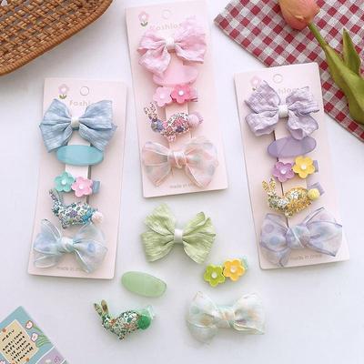 2-5pcs/set Baby Hairpin Cute Cartoon Animal Hair Clip for Kid Girl Korean Fashion Bang Side Clip for Children Hair Accessories