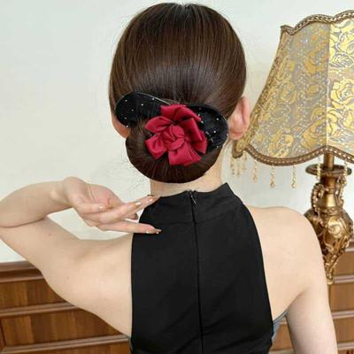 Yousheng 2 Pièces Pince à Chignon Boule Faiseur de Chignon Rouleau à Cheveux Bigoudi Torsadeur de Chignon Habile Façonneur Cheveux Longs Outil Facile Rapide à Clipser Rouleau Cheveux Style Cheveux Femmes Paresseuses