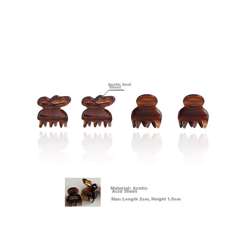 CHIMERA 4-Piece Hair Claw Clips, Air Bangs Hair Claw, Top and Side Acetate Board Hair Clips