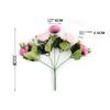 1 Bundle Artificial Roses Flowers Silk Peony Bouquet Home Decoration Accessorie Wedding Party Scrapbook Fake Plants Diy Pompons