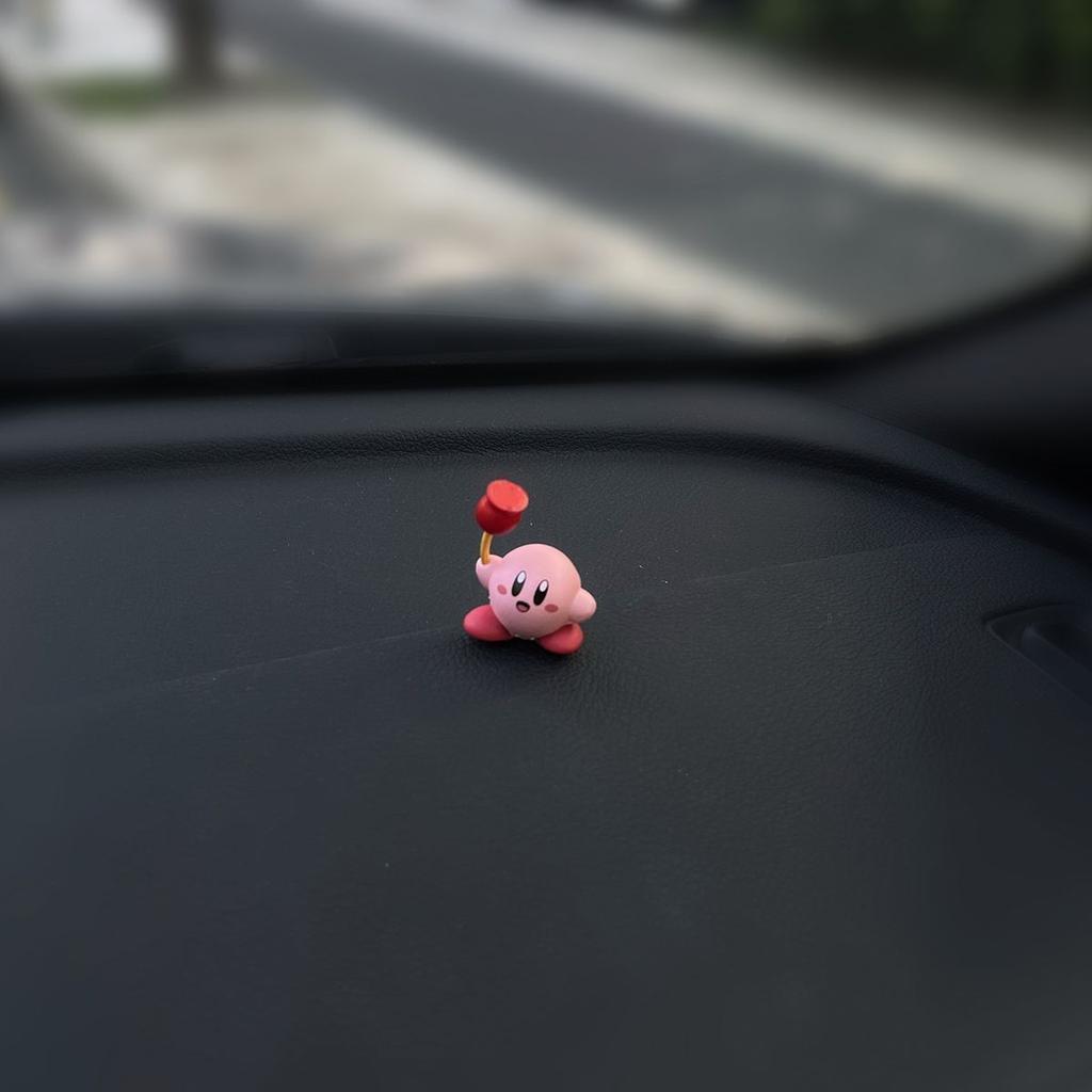 Kirby Cute Car Ornament Anime Figure Dashboard Decoration Mini Doll for Car Interior Desktop