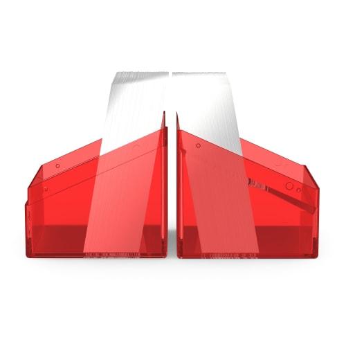 Ultimate Guard Boulder 100+ Clear Deck Case, Ruby, for 100 Double-Sleeved TCG Cards, Secure and Durable Storage for Trading Card Games