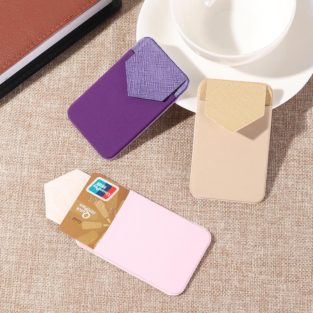 New Fashion Universal Phone Card Holder Fashion Lycra Cell Phone Pocket Wallet Case Slim Pocket Adhesive Sticker Card Holders