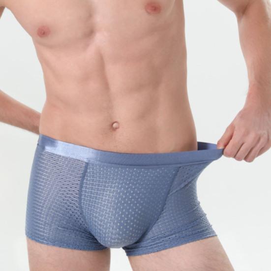 Traceless Raised Buttocks Men Panties Soft Sweat Absorption Solid Color High Waist Male Underpants Fake Buttocks