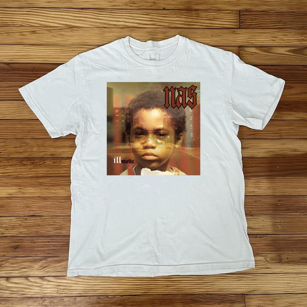 

Nas Illmatic Белая Футболка Полный размер S-5XL Унисекс HL212 Унисекс Футболка XXXXL