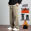 Herren Waffel-Sweathose - Herbst/Winter Locker sitzende Fleecehose, Weitbeinig, Geradschnitt, Hochwertige, trendige Freizeit-Sportbekleidung.