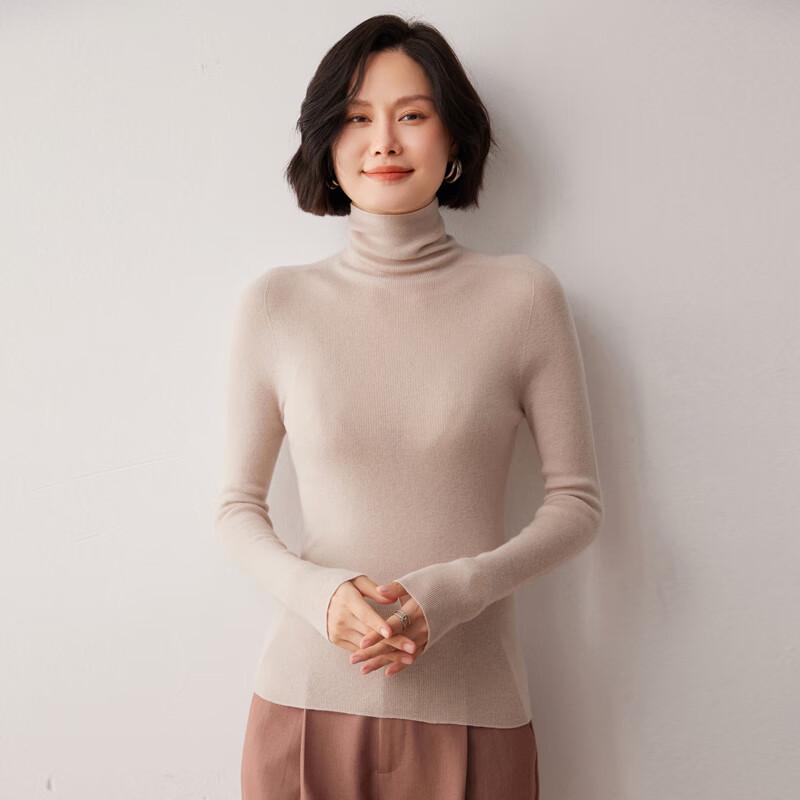 Fanzhen Women's Cashmere Blend Turtleneck Sweater
