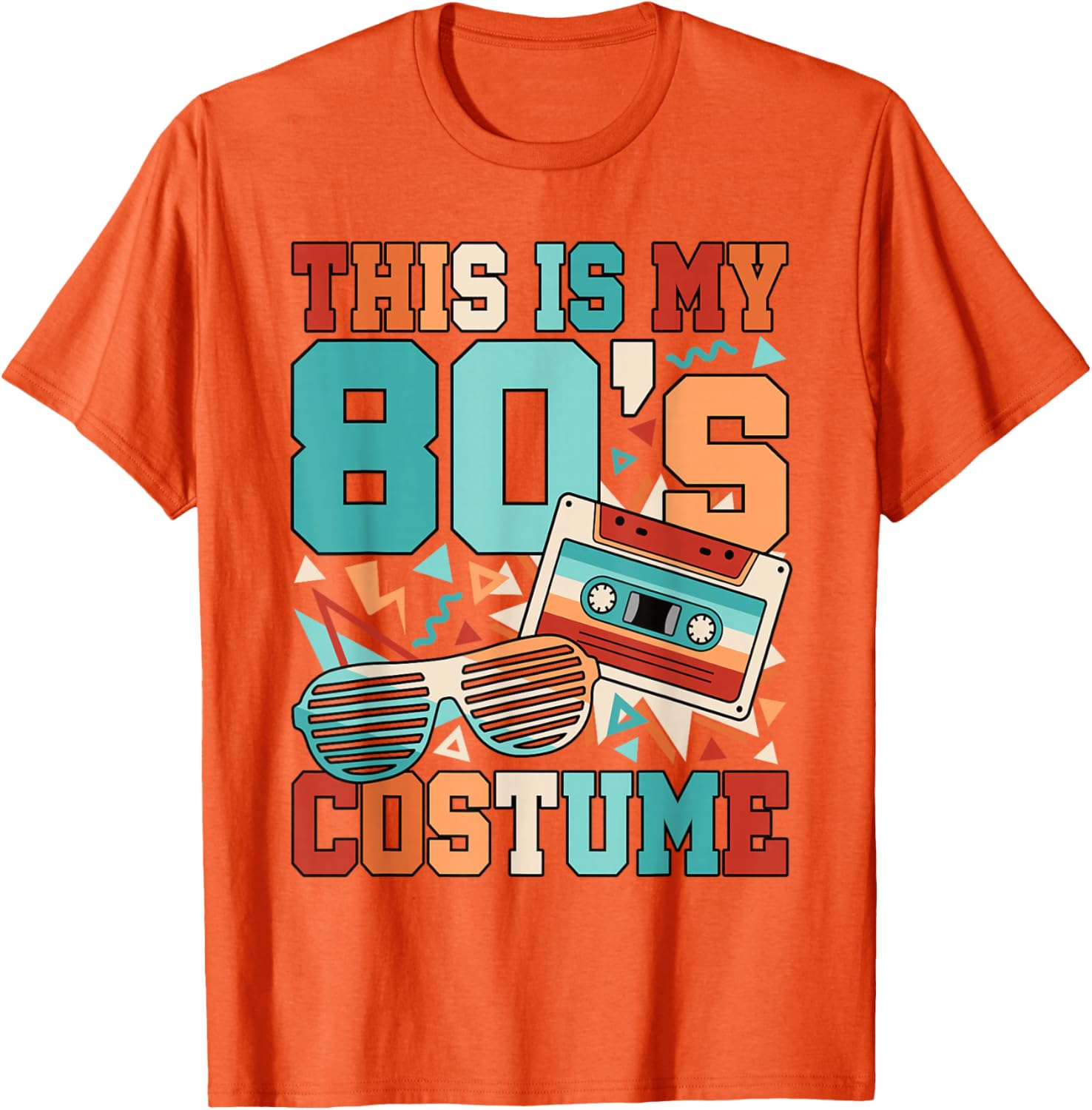 

80s Costume Retro Cassette Shutter Shades Graphic Tee Men s Casual Short Sleeve T-Shirt 4XL